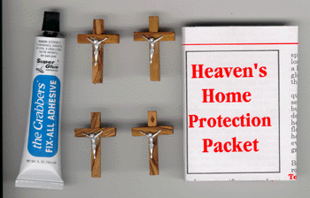 너희 집의 안전을 위하여 십자고상을 앞문과 뒷문에 모두 걸어라.
